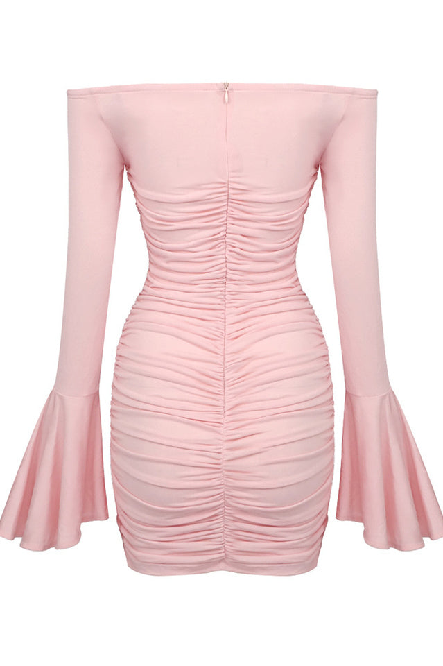 Ruched Roses Mini Dress | Dress In Beauty