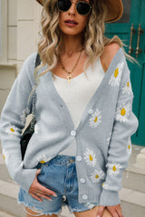 Floral Print Long Sleeve Sweater | Dress In Beauty