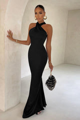 Bianca Cross Over Halter Neck Dress | Dress In Beauty