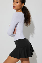 Flared Solid Skater Skirt