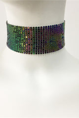 Punk Metal Sequin Necklace