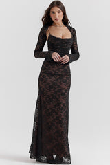 Vintage Cream White Lace Maxi Dress | Dress In Beauty