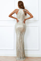 Halter Neck Sequin Mermaid Prom Dress | Dress In Beauty