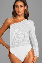 Mikah One Shoulder Long Sleeve Top | Dress In Beauty