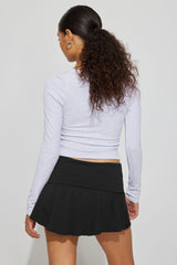 Flared Solid Skater Skirt