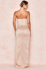 Satin Strapless Corset Maxi Dress | Dress In Beauty