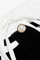 Olya Black and White Velvet Dress | Dress In Beauty