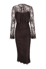 Larra Chocolate Lace Bra with Waistcoat