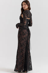 Vintage Cream White Lace Maxi Dress | Dress In Beauty