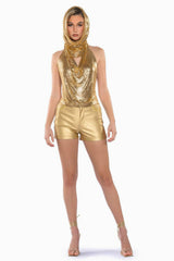 Venus Hoodie Metallic Top | Dress In Beauty