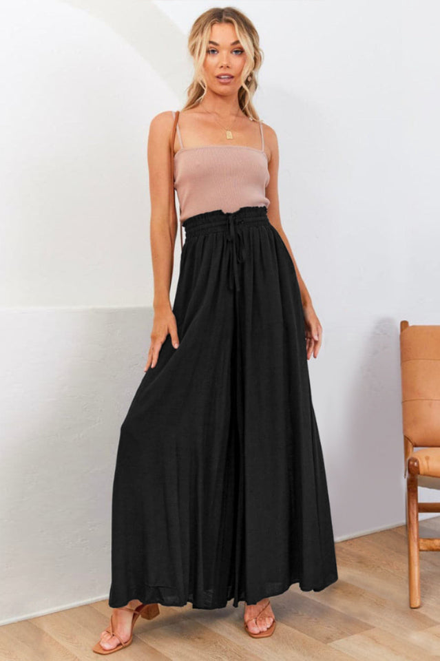 Basic High Waisted Flare Trousers | Dress In Beauty