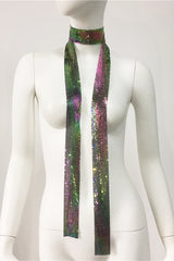 Metal Sequins Necktie Scarf