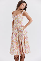 Saira Floral Print Midi Sundress | Dress In Beauty