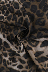 Animal Print Backless Slip Dress