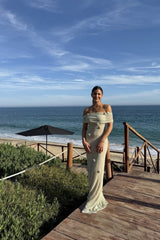 Brooke Off Shoulder Flower Knit Dress
