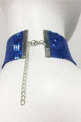 Punk Metal Sequin Necklace