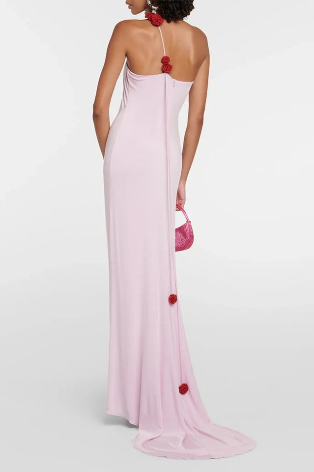 Floral-Appliqué One Shoulder Gown | Dress In Beauty