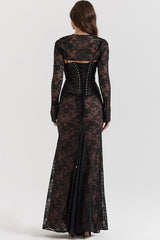 Vintage Cream White Lace Maxi Dress | Dress In Beauty