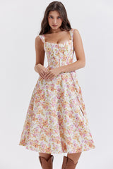 Saira Floral Print Midi Sundress | Dress In Beauty