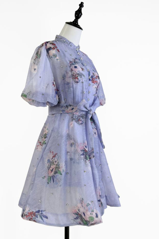 Caroline Floral Print Mini Dress | Dress In Beauty