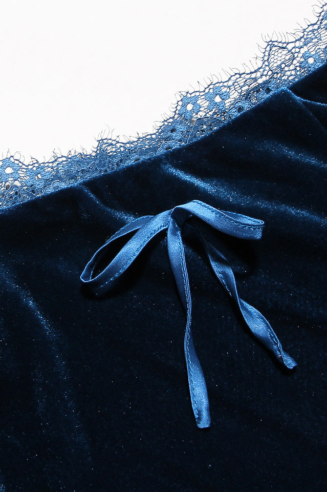 Lorraine Teal Velvet Skirt Set | Dress In Beauty