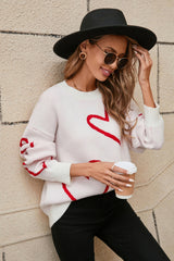 Luxe Love Viscose Heart Sweater