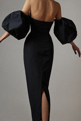 Satin Strapless Midi Dress | Dress In Beauty