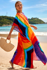 Tropical Pattern Kimono Blouse ( 29 Colors ) | Dress In Beauty