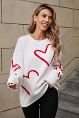 Luxe Love Viscose Heart Sweater