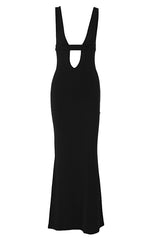 Plunging Neck Cut Out Maxi Dress