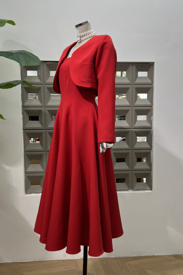 Cora Cropped Jacket + Midi Dress Set | Dress In Beauty