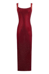 Rhinestone Bodycon Backless Maxi Dress | Dress In Beauty