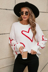 Luxe Love Viscose Heart Sweater