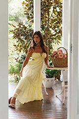 Ruched Tie-Up Strappy Maxi Dress | Dress In Beauty