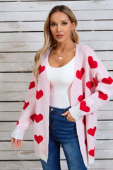 Open Front Heart Cardigan | Dress In Beauty