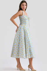 Adabella Cotton Halter Midi Sundress | Dress In Beauty