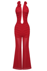 Vissarion 3D Flower Pleat Jumpsuit