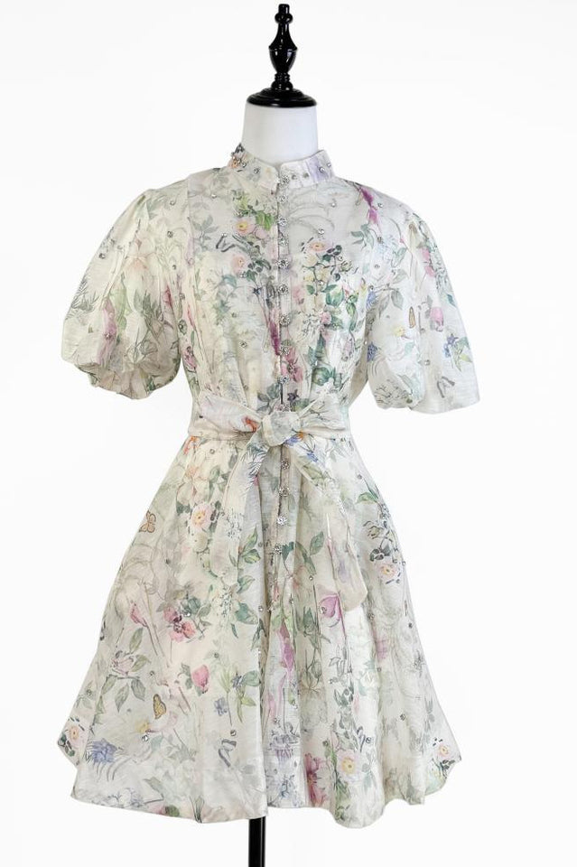 Caroline Floral Print Mini Dress | Dress In Beauty