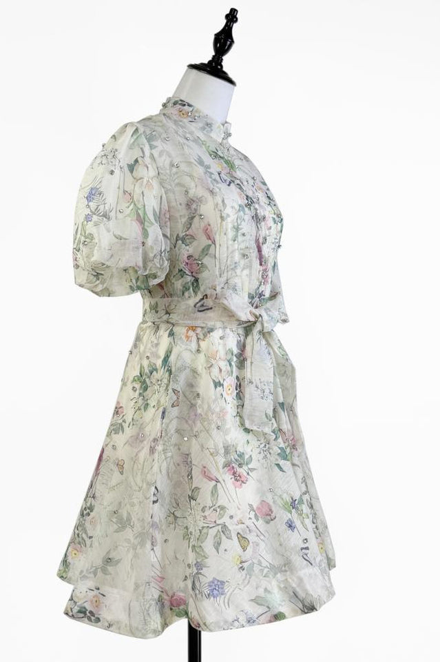 Caroline Floral Print Mini Dress | Dress In Beauty