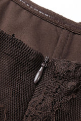 Larra Chocolate Lace Bra with Waistcoat