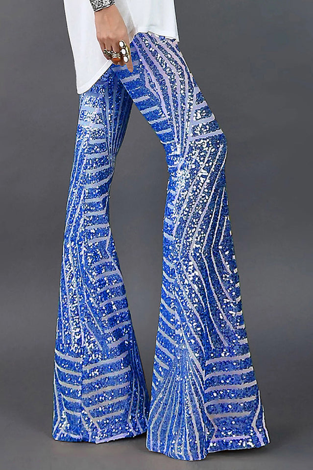 Sequin High Rise Flare Pants | Dress In Beauty