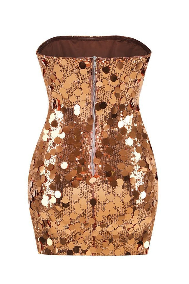 Stergiani Sequin Strapless Mini Dress | Dress In Beauty