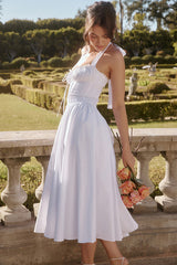Adabella Cotton Halter Midi Sundress | Dress In Beauty