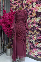 Sonia Lantern Sleeve Ruched Maxi Dress | Dress In Beauty