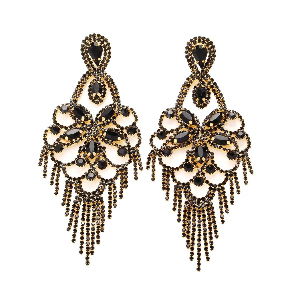 Angelica Diamante Statement Earrings | Dress In Beauty