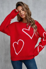 Luxe Love Viscose Heart Sweater
