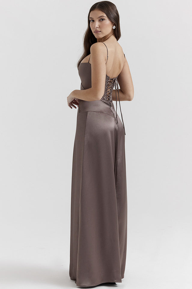 Anabella Black Lace Up Maxi Dress | Dress In Beauty