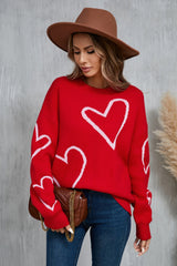 Luxe Love Viscose Heart Sweater