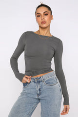 Round Neck Long-Sleeve Top | Dress In Beauty