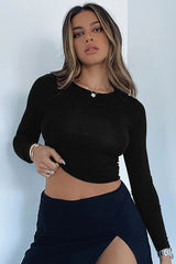 Round Neck Long-Sleeve Top | Dress In Beauty